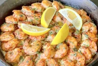 Smoked Garlic Herb Shrimp Recipe with Lemon Butter Glaze