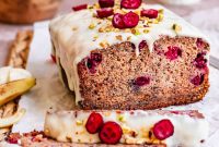 Cranberry Banana Bread Recipe with Zesty Orange Glaze