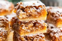 Chewy Apricot Bars with Oat Crust and Almond Glaze
