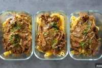 Meal Prep Beef Stroganoff with High Protein for Workweek Meals