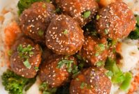 Spicy Firecracker Meatballs with Sweet Chili Glaze
