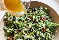 Summer Arugula Salad with Feta and Fresh Blueberries
