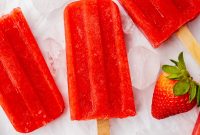 Homemade Strawberry Popsicles Recipe with Fresh Fruit