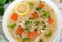 Comforting Lemon Chicken Orzo Soup Recipe