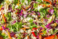 Classic Chinese Chicken Salad Recipe with Crunchy Sesame Dressing
