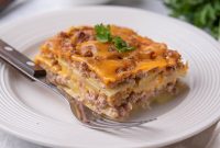 Hearty Hamburger and Potato Casserole with Canned Soup