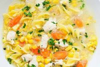 Comforting Chicken and Corn Noodle Soup Recipe