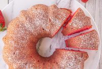 Old-Fashioned Strawberry Pound Cake with Cream Cheese Frosting