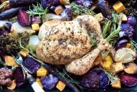 Roasted Chicken with Autumn Vegetables and Herbs