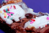 Funfetti Rocky Road Brownies Recipe with Sprinkles and Chocolate