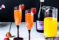 Italian Strawberry Mimosa Cocktail Recipe