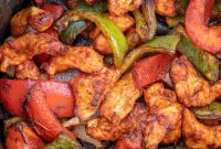 Crispy Air Fryer Chicken Fajitas with Peppers and Onions