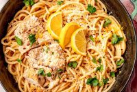 Creamy Lemon Chicken Pasta Recipe with Garlic and Parmesan
