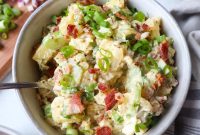 Creamy Potato Salad with Spring Onions and Tangy Dressing