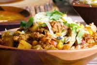 Creamy Chicken and Chorizo Chili with Roasted Corn