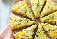 Fresh Corn & Zucchini Pizza with Herbed Ricotta