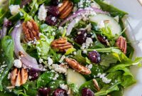 Zesty Spinach and Arugula Salad with Lemon Parmesan Dressing