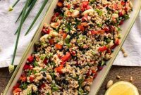 Hearty Brown Rice Salad with Fresh Veggies and Lemon Vinaigrette