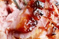 Bourbon Brown Sugar Glazed Ham Recipe for Holiday Dinner