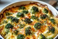 Broccoli and Cheddar Casserole with Crispy Topping