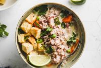 Vegan Thai Coconut Soup with Lemongrass & Ginger