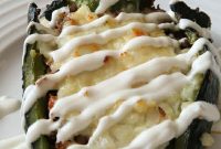Baked Poblano Chiles Rellenos with Turkey Taco Filling