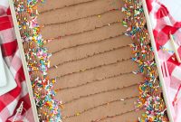 Classic Yellow Sheet Cake with Chocolate Buttercream Frosting