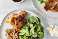 Sticky Honey Garlic Chicken Dinner Recipe