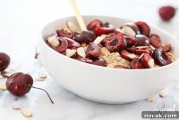 Cherry Almond Oatmeal Recipe with Fresh Cherries and Crunchy Almonds