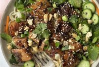 Sticky Braised Pork Belly Noodles with Caramelized Soy Sauce