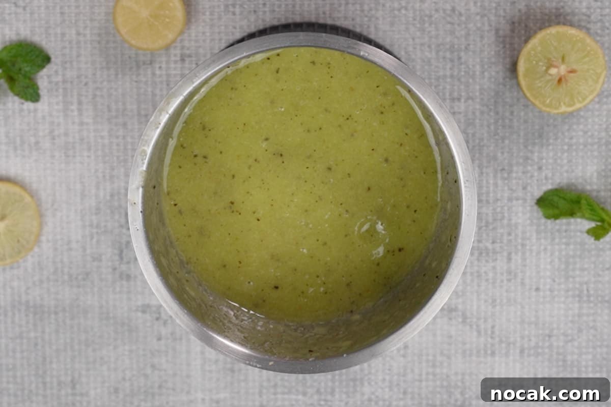Refreshing Kiwi Soda Recipe: Sparkling Homemade Drink 4 Smooth mixture made.