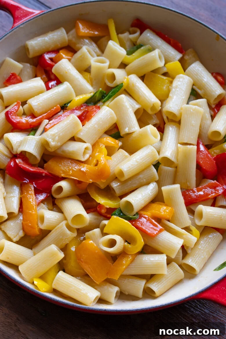 All the ingredients are combined, not it is time to enjoy the pasta and serve it.