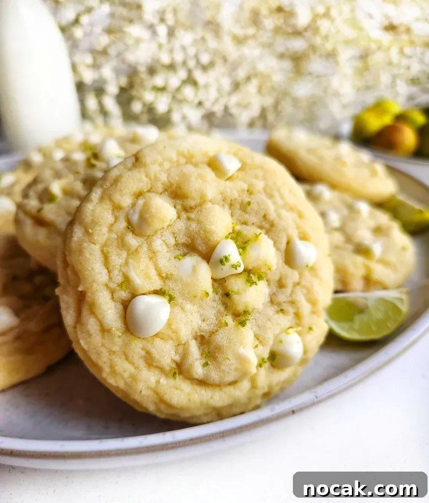 White Chocolate Key Lime Cookies Recipe — Tangy Citrus Treat 8 white chocolate key lime cookies
