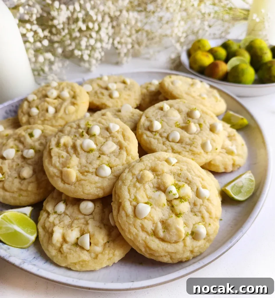 White Chocolate Key Lime Cookies Recipe — Tangy Citrus Treat 9 white chocolate key lime cookies
