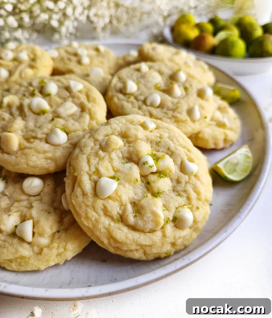 White Chocolate Key Lime Cookies Recipe — Tangy Citrus Treat 2 white chocolate key lime cookies