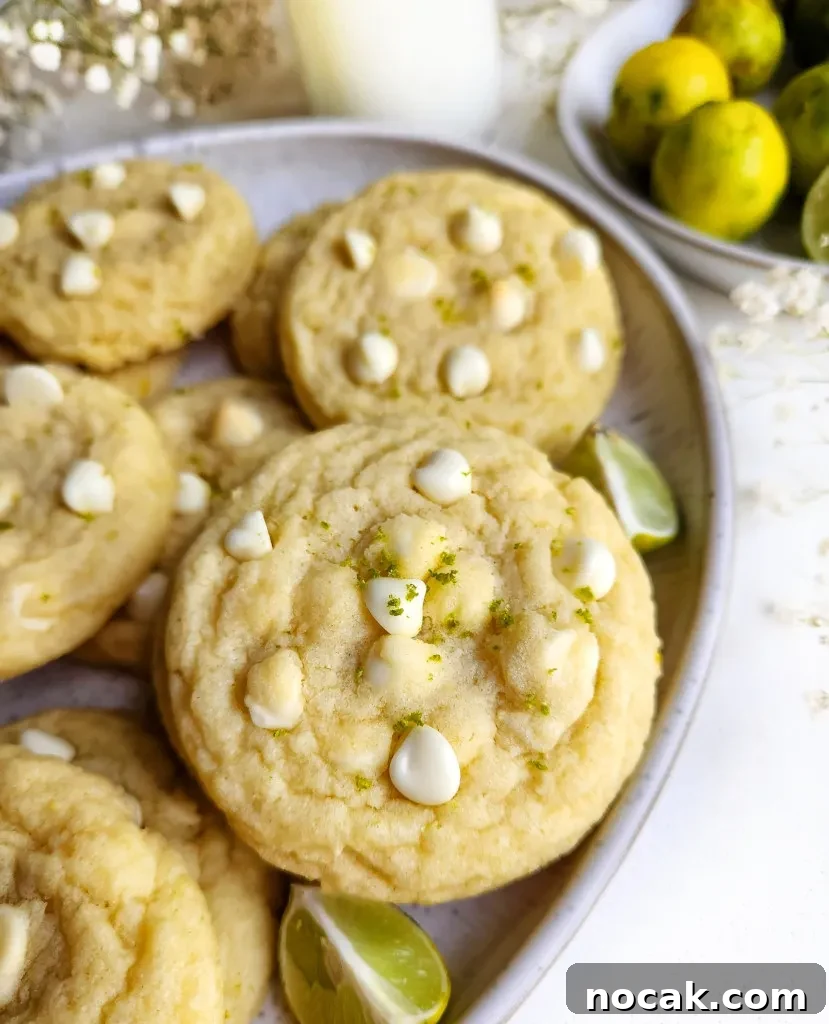 White Chocolate Key Lime Cookies Recipe — Tangy Citrus Treat 3 white chocolate key lime cookies