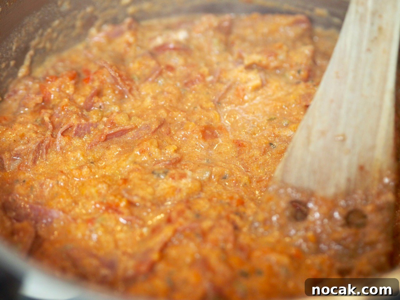 Creamy Five Vegetable and Salami Fusilli Pasta