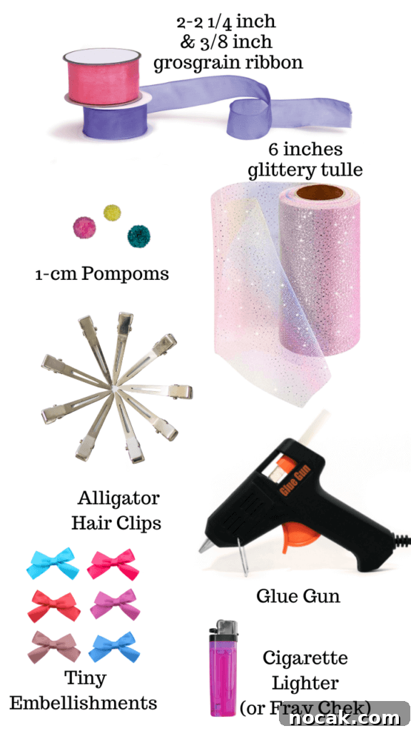 DIY Party Hat Hair Clip for Birthdays, Festivals & Celebrations 3 Supplies needed to make the party hat hair clip