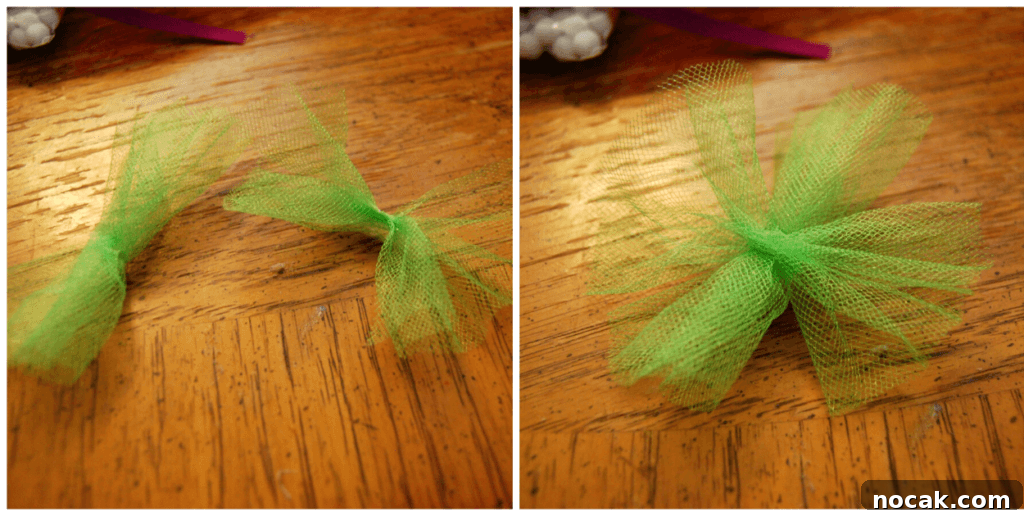 DIY Party Hat Hair Clip for Birthdays, Festivals & Celebrations 7 Making the tulle embellishments for the party hat hair clip