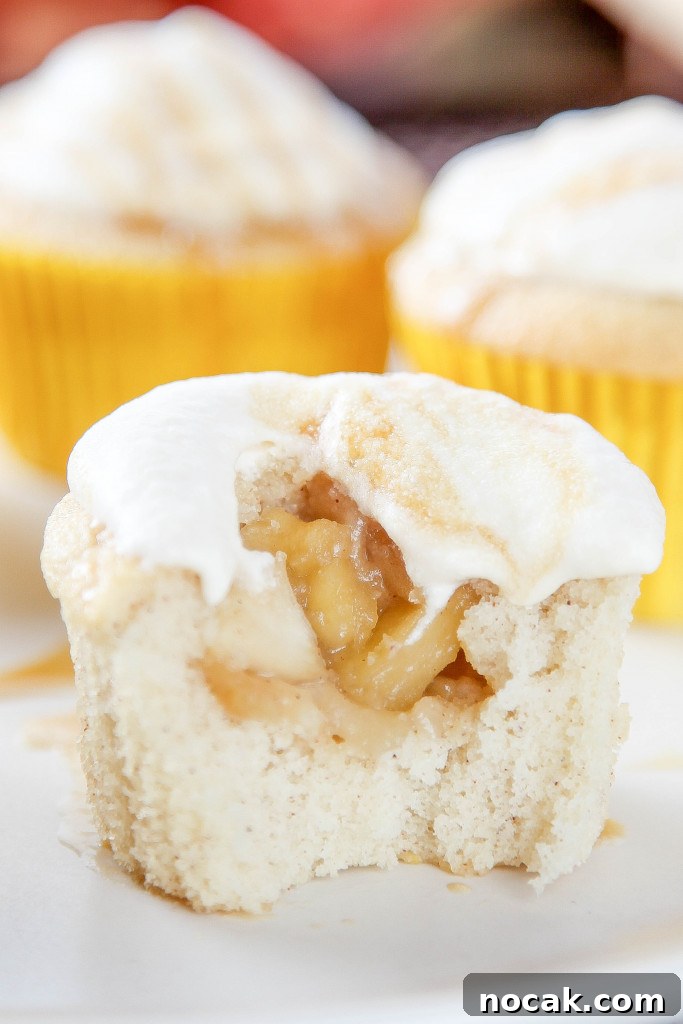 Apple Pie Cupcakes with Cinnamon Streusel and Caramel Drizzle 2 Apple Pie cupcakes