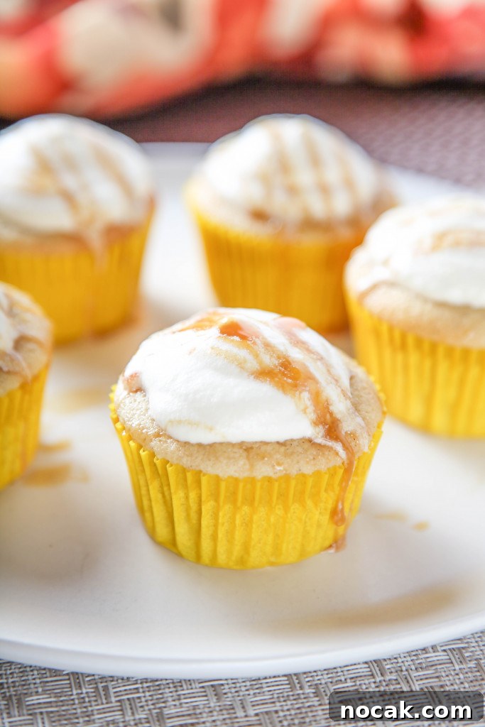 Apple Pie Cupcakes with Cinnamon Streusel and Caramel Drizzle 3 Apple Pie cupcakes