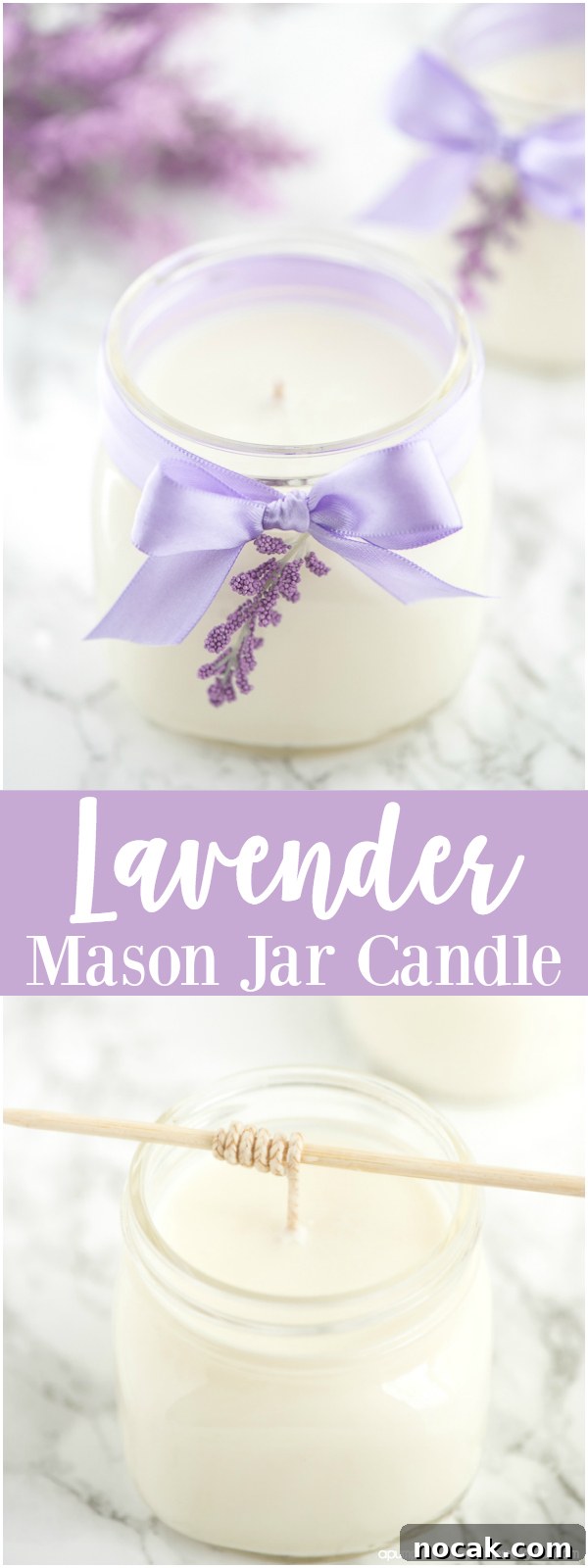 How to Make Lavender Candles at Home: Step-by-Step Guide 7 DIY Lavender Candle – how to make soy lavender candles in mason jars + printable gift tags to give as Mother’s Day and birthday gifts.