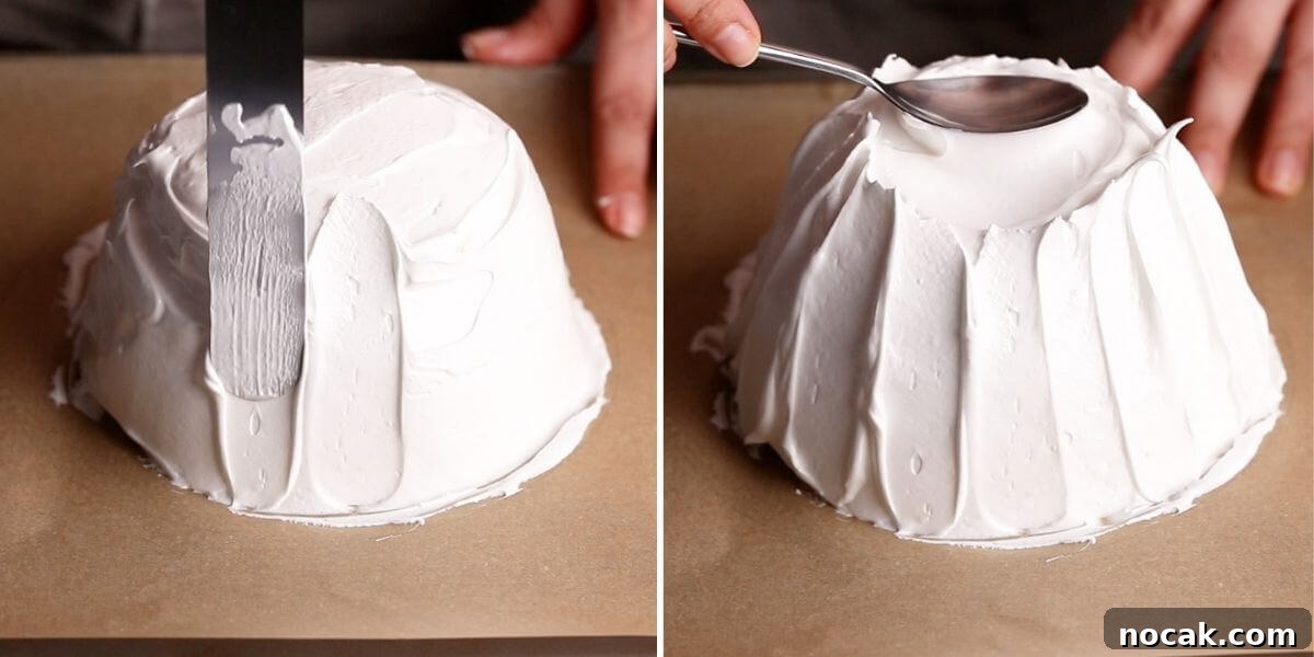 Strawberry Pavlova Recipe: Crisp Meringue with Fresh Berries 6 process shots showing the making of the pavlova