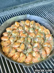 Smoked Garlic Herb Shrimp Recipe with Lemon Butter Glaze 4 smoking shrimp
