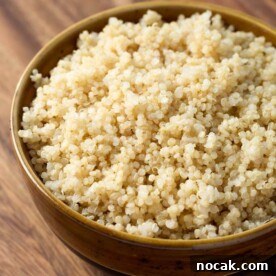 Easy Instant Pot Quinoa in brown bowl
