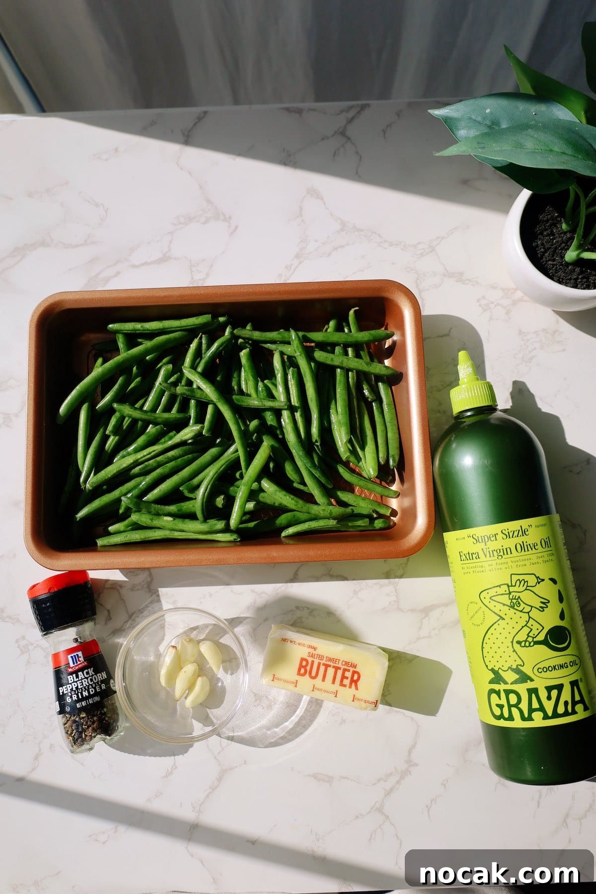 Garlic Butter Green Beans in the Air Fryer: Crispy & Sautéed 3 ingredients