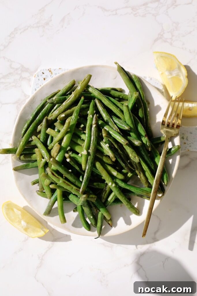 Garlic Butter Green Beans in the Air Fryer: Crispy & Sautéed 7 air fryer green beans recipe card featured image
