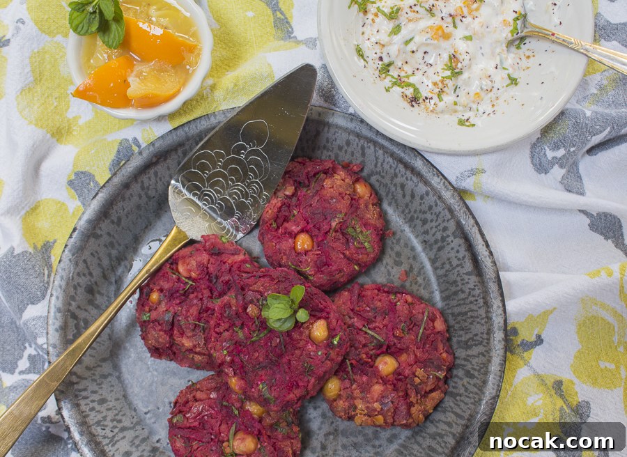 Tender Steamed Baby Beets in Garlic-Scape Vinaigrette 14 Beet and chickpea cakes with mint and lemon zest