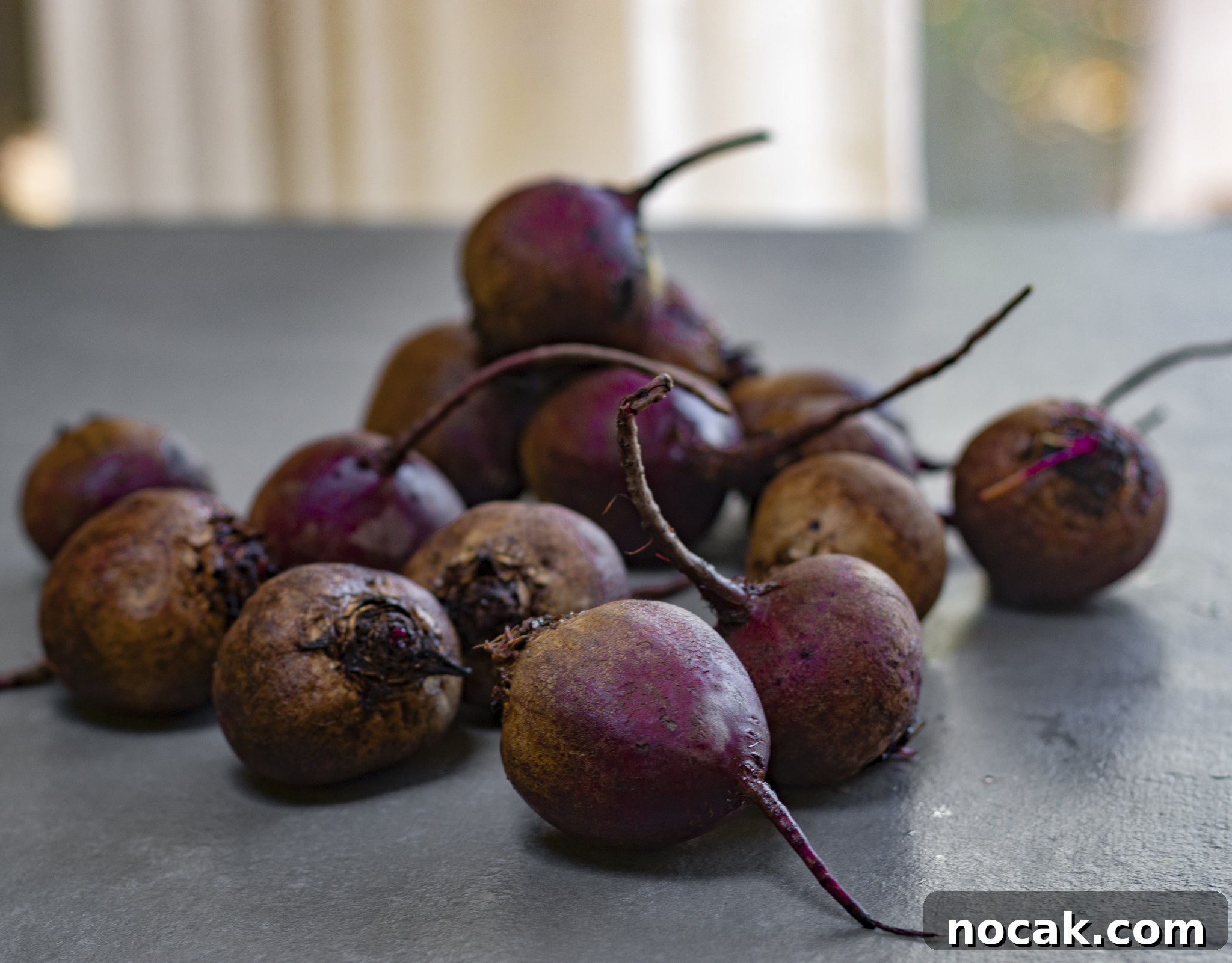 Tender Steamed Baby Beets in Garlic-Scape Vinaigrette 3 Bunch of fresh beets from farmers market