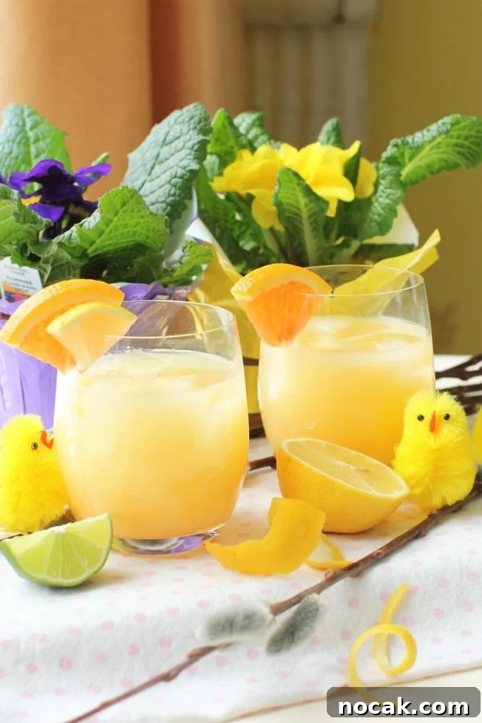 Spring Chickie Cocktail: Bright, Floral Spring Drink Recipe 2 the Spring Chickie (or Melting Snowball) - a snowball cocktail variation